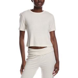 Natori Edit Womens  Skye Rib Top, Beige